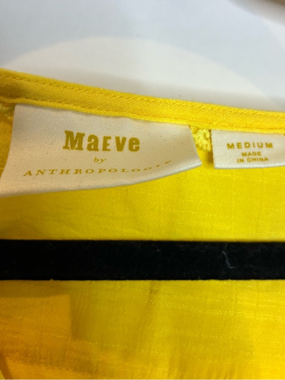 Maeve | Yellow Knotted Sleeve Top - Picture 5 of 5